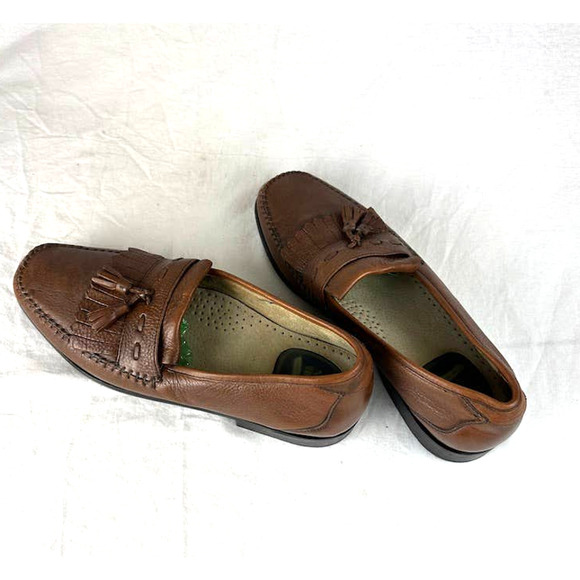 Nunn Bush Leather Tassle Loafers Brown Men's Size 12M - Picture 3 of 8